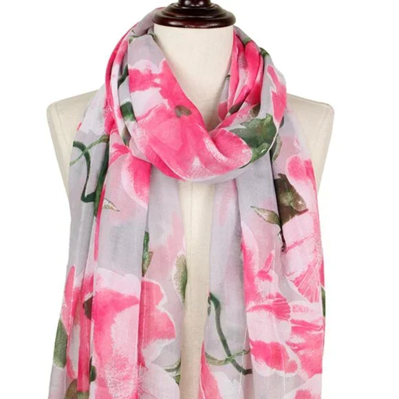 NWT - Spring Flowers Print Scarf - Picture 2 of 3